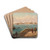 Venice, the Riva degli Schiavoni by Luigi Querena Drink Coasters - set of 4