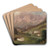 Dorf in den Alpen by Ferdinand Lepie Art Drink Coaster set
