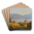 Steinbach On The Attersee With The Schafberg by Anton Hlavacek Art Drink Coaster set