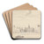 Lambeth Palace from Across the River by Thomas Preist Art Drink Coaster set
