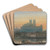 Westminster from Lambeth by David Cox Art Drink Coaster set