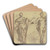 Four statues. by Gaspare Diziani Art Drink Coaster set