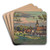 village avec une glise by Paul Lon Felix Schmitt Art Drink Coaster set