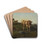 Boy Herding Cows by Karl Roux Drink Coasters - set of 4