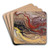 Abstrakte Komposition by Heinrich Kley Art Drink Coaster set