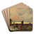 Via Appia Antica by Hermann David Salomon Corrodi Art Drink Coaster set Via Appia Antica by Hermann David Salomon Corrodi Art Drink Coaster set