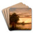 Florida Sunrise by Martin Johnson Heade Art Drink Coaster set