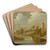 A Landscape With A Castle By A Small River by Follower of David Teniers the Younger Art Drink Coaster set