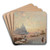 Venice under sunset by Franz Richard Unterberger Art Drink Coaster set Venice under sunset by Franz Richard Unterberger Art Drink Coaster set