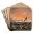 Seascape with a Wreck by Johan Christian Dahl Art Drink Coaster set