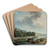 Le Palais de l'archevch, vue de la rive gauche by Nicolas Jean-Baptiste Raguenet Art Drink Coaster set