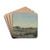 Dunkerque. Une pcheuse de crevettes by Jean-Baptiste-Camille Corot Drink Coasters - set of 4 Dunkerque. Une pcheuse de crevettes by Jean-Baptiste-Camille Corot Drink Coasters - set of 4
