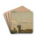 View from a Window in Toldbodvej Looking Towards the Citadel in Copenhagen by Christen Kbke Drink Coasters - set of 4
