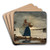 Inside the Bar by Winslow Homer Art Drink Coaster set