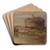 A View Of The Tiber With Castel Sant Angelo And St. Peters by Antonietta Brandeis Art Drink Coaster set