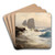 Die Faraglioni-Felsen vor der Kste von Capri by Edward Theodore Compton Art Drink Coaster set