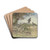 Schafherde im Sturm unter einem Baum by Anton Burger Drink Coasters - set of 4
