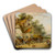 A village scene by Georgina Lara Art Drink Coaster set