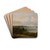 View On The Hudson Near Tivoli by Thomas Doughty Drink Coasters - set of 4
