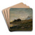 Troupeau de moutons au bord de la rivire by Charles Franois Daubigny Art Drink Coaster set
