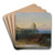 Landschaft mit Burg by Anton Romako Art Drink Coaster set