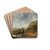River Landscape with Riders by Aelbert Cuyp Drink Coasters - set of 4