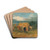 A Harvest Scene with Workers Loading Hay on to a Farm Wagon by James Ward Drink Coasters - set of 4