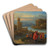 Christ Preaching at the Sea of Galilee by Adriaen van der Cabel Art Drink Coaster set Christ Preaching at the Sea of Galilee by Adriaen van der Cabel Art Drink Coaster set
