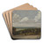 Ploughing Scene in Suffolk by John Constable Art Drink Coaster set
