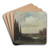 Landscape With A Rider By A Pond by Gustave Dor Art Drink Coaster set