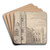 Westminster Abbey by Samuel Wale Art Drink Coaster set