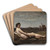 The Repose by Jean-Baptiste-Camille Corot Art Drink Coaster set