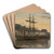 Honfleur. Voiliers by Eugne Boudin Art Drink Coaster set