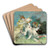 Pierrot and Columbine by Jules Chret Art Drink Coaster set Pierrot and Columbine by Jules Chret Art Drink Coaster set
