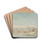 View of Harbor Town With Flagpole at Right, Seen From Sea by Willey Reveley Drink Coasters - set of 4