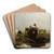 Calves at a trough by Willem Maris Art Drink Coaster set Calves at a trough by Willem Maris Art Drink Coaster set