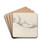 Reclining Nude by George Romney Drink Coasters - set of 4