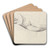 Reclining Nude by George Romney Art Drink Coaster set