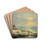Winter Landscape by Rgis Franois Gignoux Drink Coasters - set of 4 Winter Landscape by Rgis Franois Gignoux Drink Coasters - set of 4