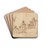 The Madonna and Child with Saints in a Landscape (Sacra Conversazione) by Vittore Carpaccio Drink Coasters - set of 4