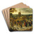 The wedding procession by Pieter Brueghel The Younger Art Drink Coaster set