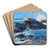 Stormy Seas on a Rocky Coast by Alfred Zoff Art Drink Coaster set