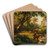 Flusslandschaft mit angelndem Mnch by Kroly Mark Art Drink Coaster set