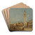 Venice, Piazza San Marco With The Basilica And The Campanile by Francesco Guardi Art Drink Coaster set