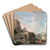 River Landscape With A Capriccio View Of The Ponte Rotto, Rome by Luca Carlevarijs Art Drink Coaster set