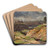 View of Meissen.Study by Johan Christian Dahl Art Drink Coaster set