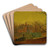 A Moated Yorkshire Home by John Atkinson Grimshaw Art Drink Coaster set A Moated Yorkshire Home by John Atkinson Grimshaw Art Drink Coaster set