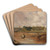 A Rainbow, View of the Stour by Lionel Constable Art Drink Coaster set