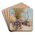 A stroll by the Seine by Eugne Galien-Laloue Art Drink Coaster set