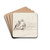 Stern View of Two Canoes by Winslow Homer Drink Coasters - set of 4